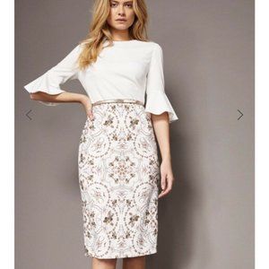 Ted Baker Barbz Majestic Ruffle Cuffs Dress US 6